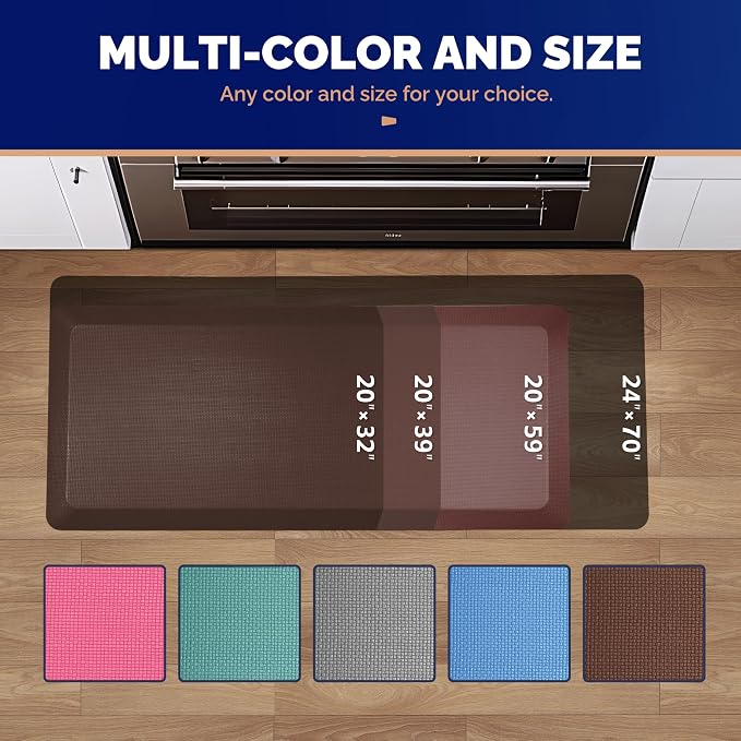 FEATOL Anti Fatigue Mat for Standing, 9/10 Extra Thick Ergonomic Standing Desk