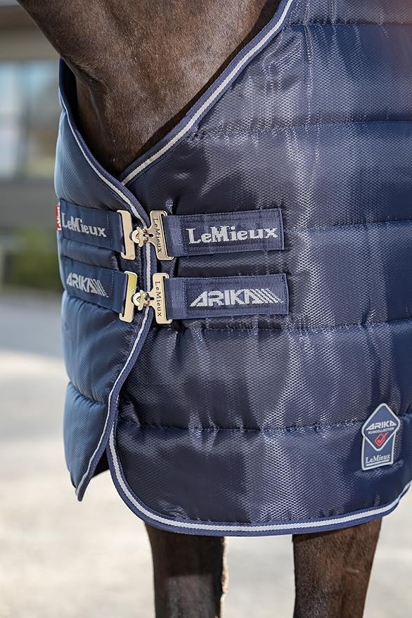 LeMieux Arika Stable-Tek 100g Blanket - Diamond Ripstop Outer - Breathable and Stain Repellent - Navy - 84"