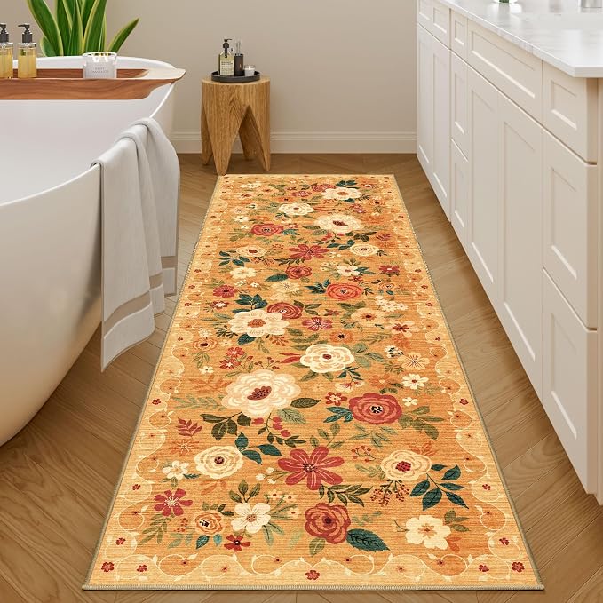 DUKINO 2x6 Runner Rug for Hallway, Washable Kitchen Runner Rug