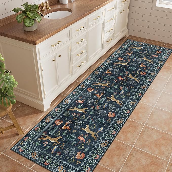 DUKINO 2x10 Rug for Hallway, Washable Kitchen Runner Rug