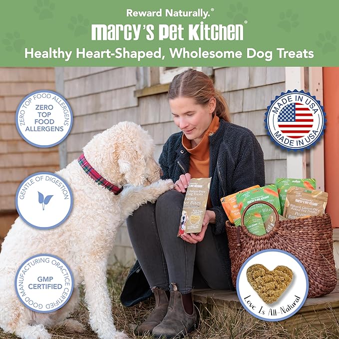 Marcy's Pet Kitchen-Diabetic Dog Treats-Vet Recommend-No Preservatives - Crunchy, Superfoods, All Natural-Vegan Homemade,-Gluten Free-for Sensitive Stomachs-Made in The USA Only (2 Pack - Veggie)