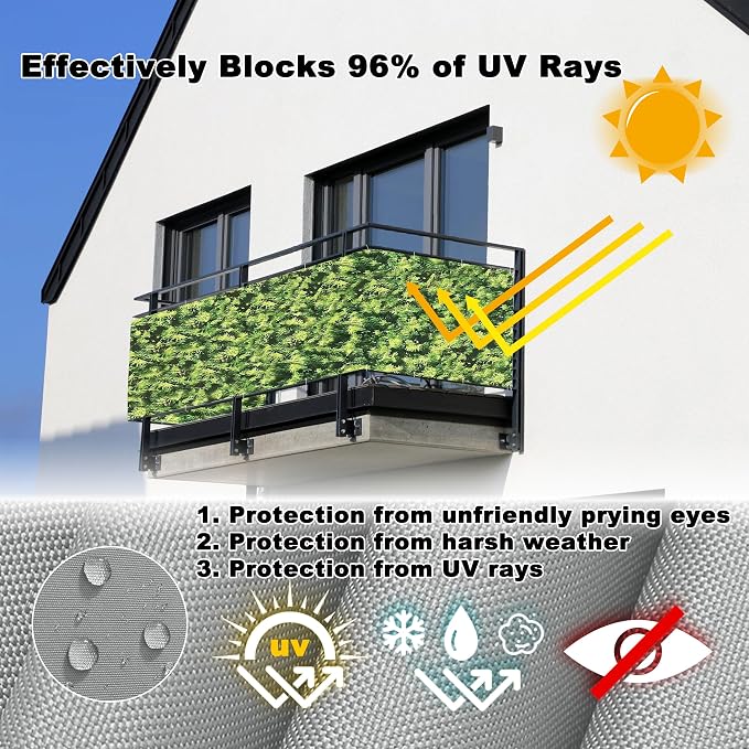 Privacy Fence 3.3' x 9.8' Durable and UV Resistant Outdoor Privacy Screen