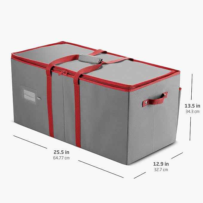 ZOBER Large Christmas Ornament Storage Box