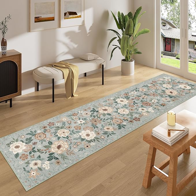 DUKINO 2x8 Runner Rug for Hallway, Washable Kitchen Runner Rug