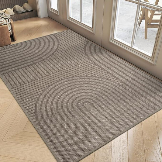 Front Door Mat 36'x59'', Absorbent Dirt Resist Washable Non Slip Low-Profile
