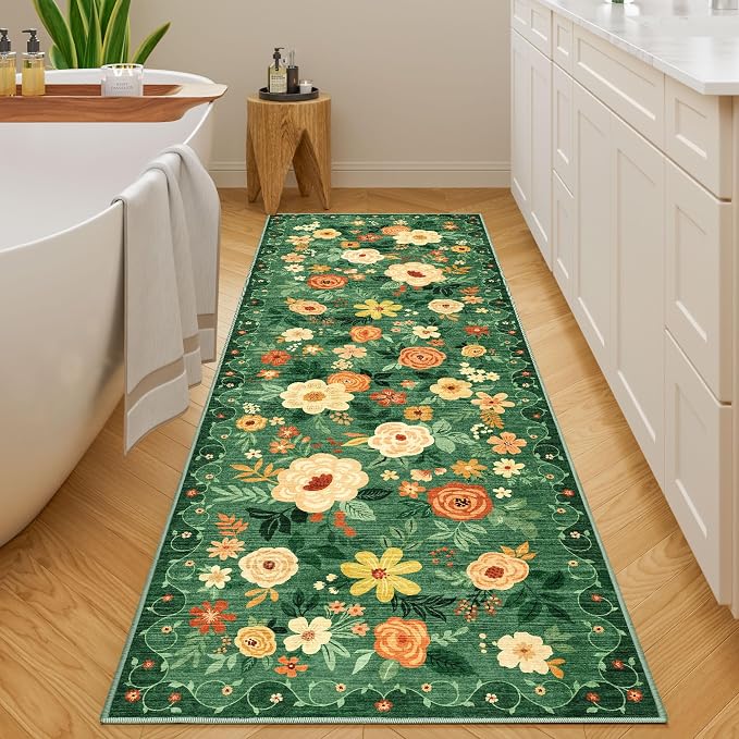 DUKINO Runner Rug, 2x10 Kitchen Hallway Carpet, Washable