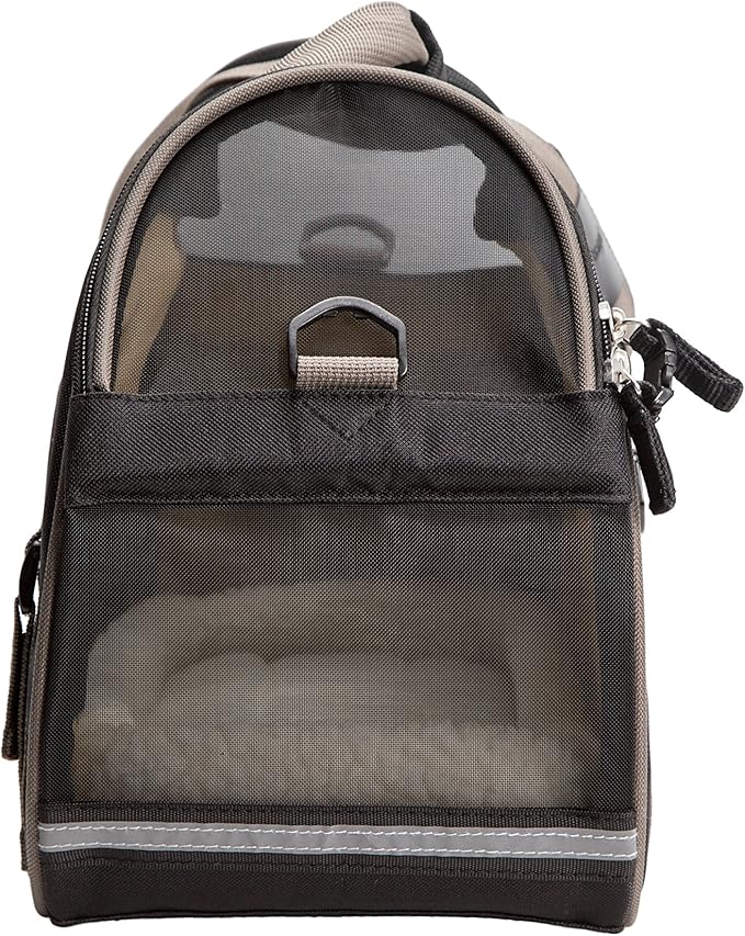 Coastal Pet Bergan Comfort Carrier - Breathable Travel Carrier for Dogs & Cats - Black & Grey, 16" x 8" x 11"