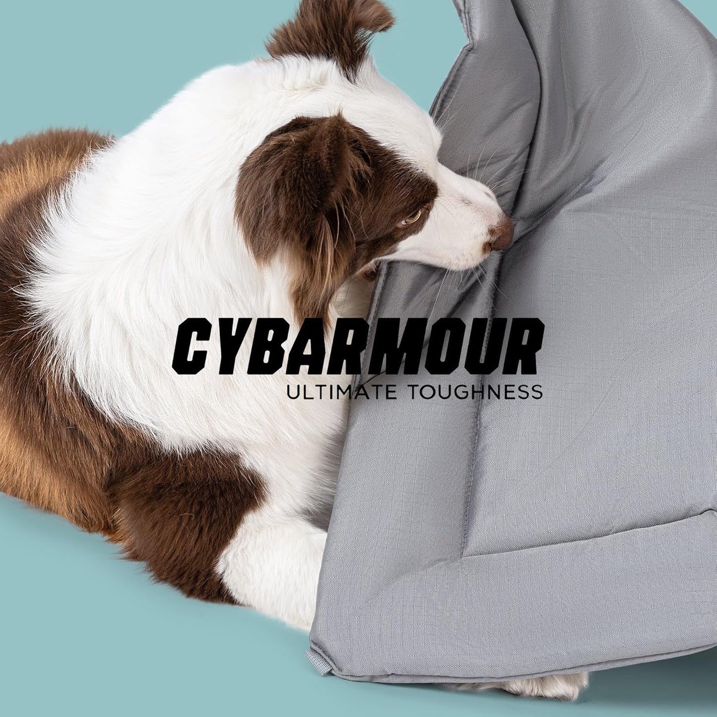 Cybarmour Chew Proof Dog Crate Pad - Outdoor Indestructible Dog Bed - Tough - Potable - Machine Washable - Water & Dirt-Resistant - Small Breeds & Fits 24-Inch Crate - 23"x16", Limestone