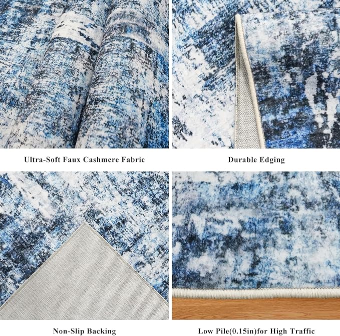 3x6 Washable Wide Runner Rug – Non-Slip Floor Carpet Runner