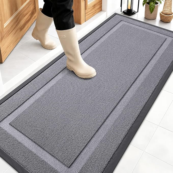 OLANLY Front Door Mat Indoor Outdoor Entrance, Waterproof All-Season,