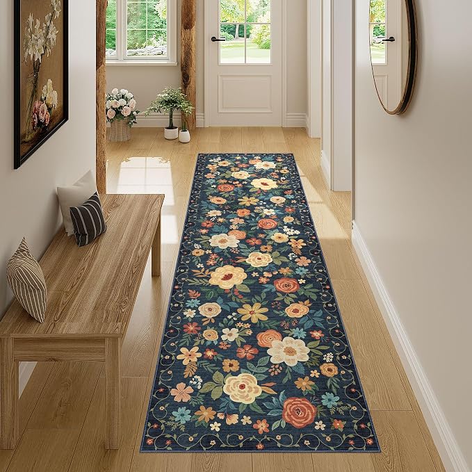 DUKINO Runner Rug, 2x7 Boho Kitchen Rug