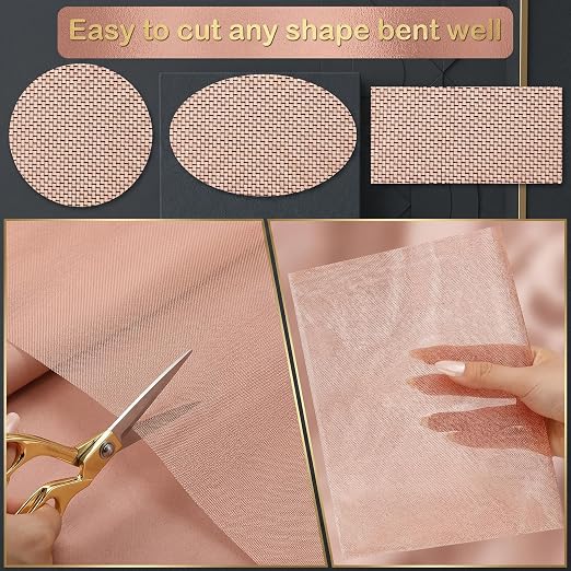Therwen 36 Inch x 35 ft Copper Mesh Screen 99.9% Pure Copper 40 Mesh Roll Wire
