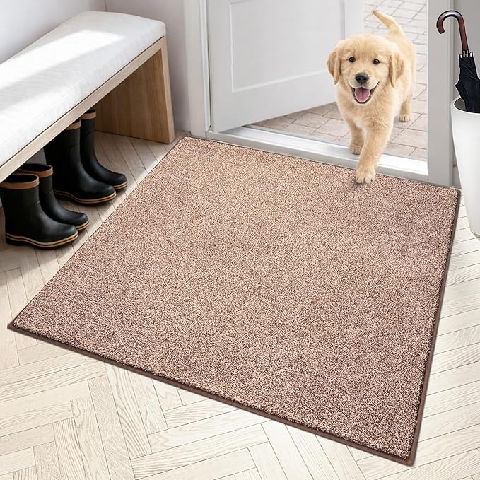 PURRUGS Dirt Trapping Door Mat 36" x 36", Non-Slip Machine Washable Entryway Rug