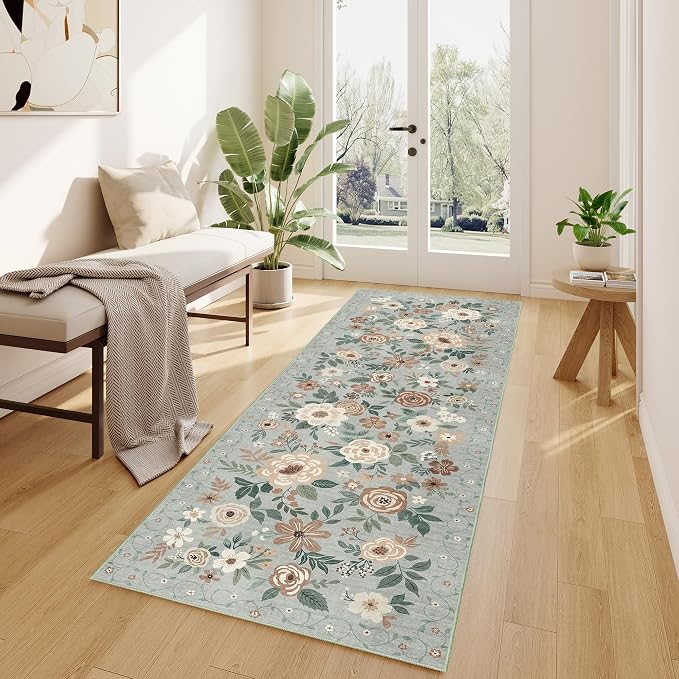 DUKINO 2x6 Runner Rug for Hallway, Washable Kitchen Runner Rug