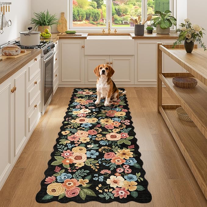 DUKINO 2x6 Runner Rug for Hallway, Washable Kitchen Rug