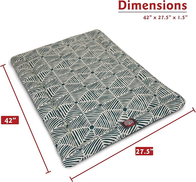 42" Charlie Emerald Green Crate Dog Bed Mat By Majestic Pet Products
