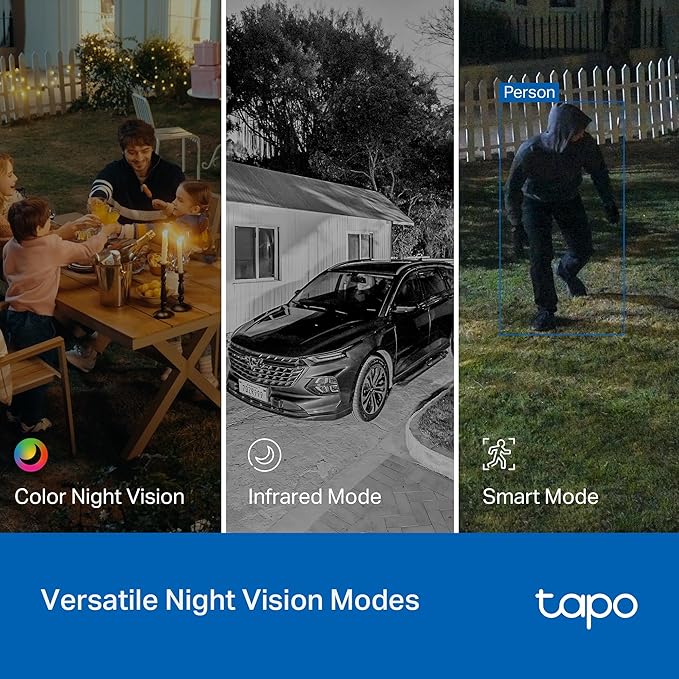 Tapo 1080p Pan/Tilt Indoor/Outdoor Security Camera – Free Person/Baby Cry Detect & Motion Track, 360° View, Color Night Vision, SD/Cloud Storage, Works w/Alexa & Google Home HybridCam 360