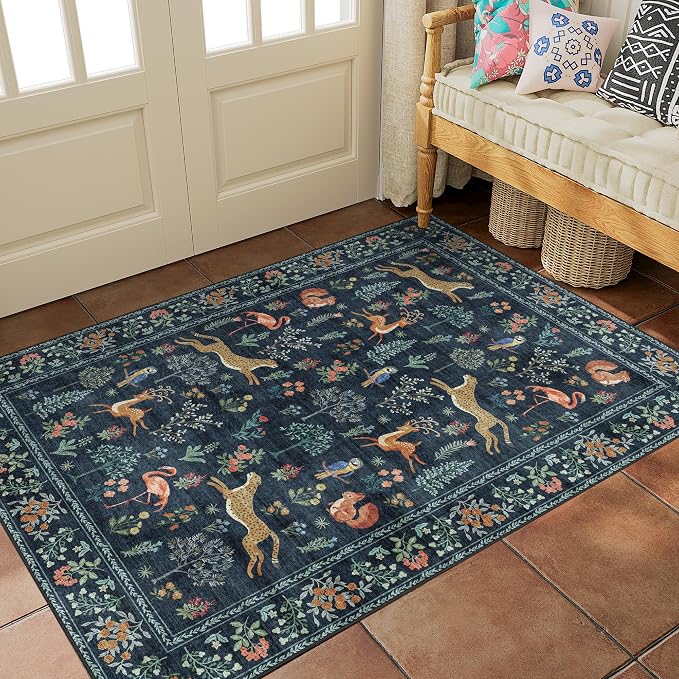 DUKINO 2x3 Rug, Washable Animal Rugs