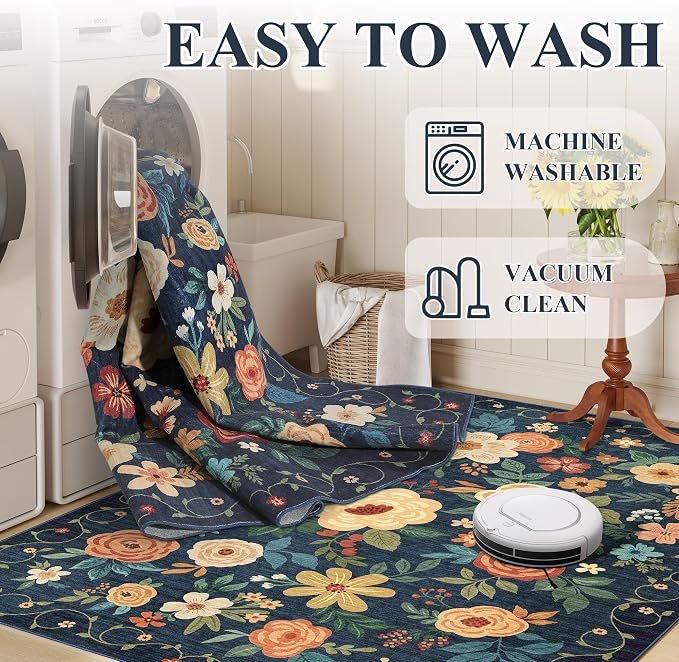DUKINO 2x6 Runner Rug for Hallway, Washable Kitchen Runner Rug