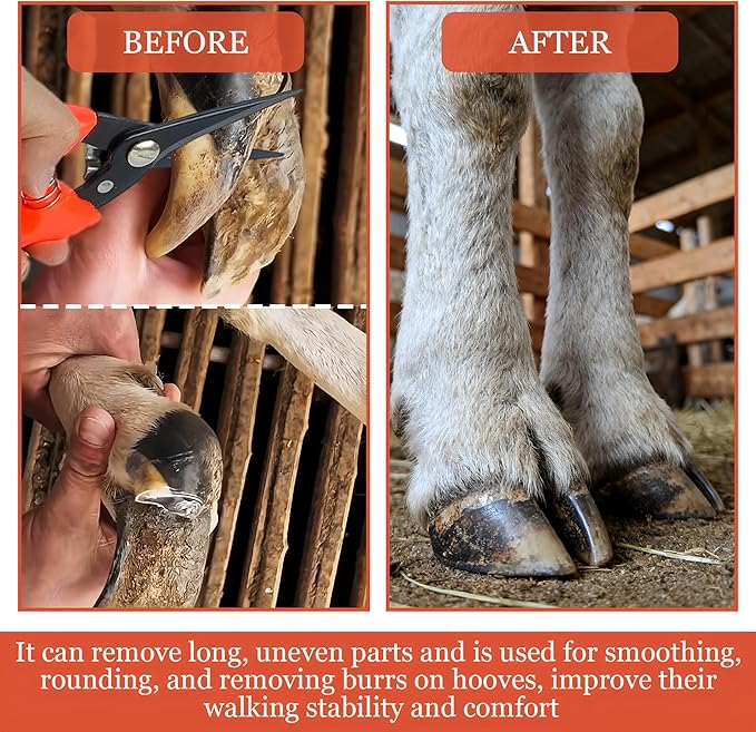 Goat Hoof Trimmers,Professional Hoof Care Trimming Shears Nail Clippers for Sheep,Goats,Alpaca,Lamb,Horse,Pig Hooves Multi-Purpose Pruning Versatile Steel Trimmer for Twig and Floral Scissor Tool