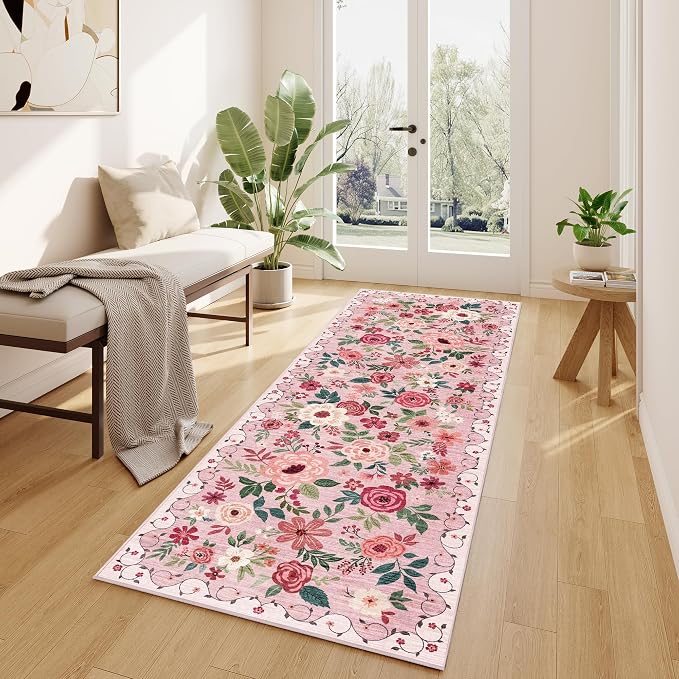 DUKINO 2x10 Kitchen Runner Rug for Hallway, Washable Runner Rug