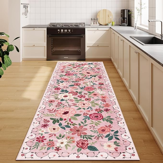 DUKINO 2x10 Kitchen Runner Rug for Hallway, Washable Runner Rug