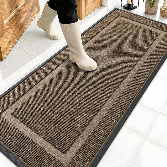 OLANLY Front Door Mat Indoor Outdoor Entrance, Waterproof All-Season,