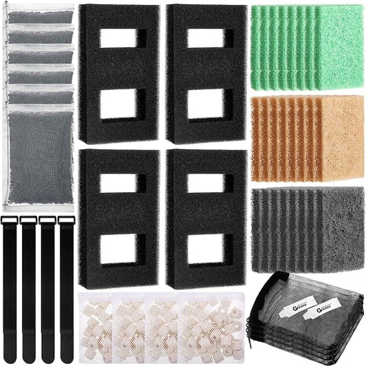 4 Set/48 Pcs Aquarium Filter Compatible