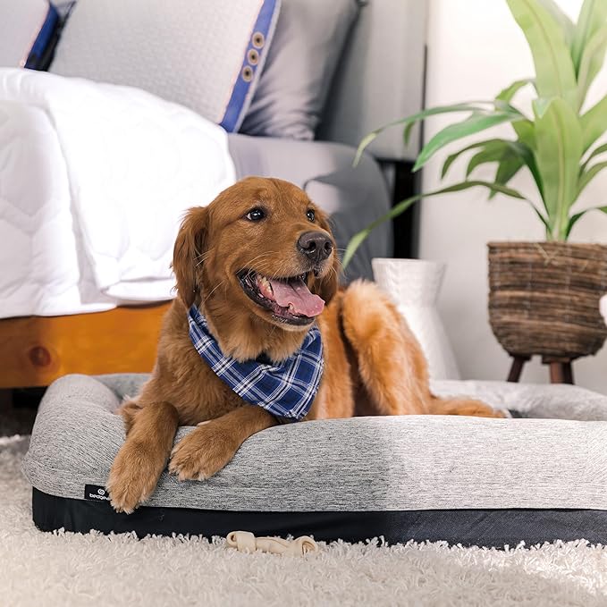 Bedgear Performance Dog Bed - Extra Large - Durable Pet Bed with Washable Cover - Removable Pad for Travel