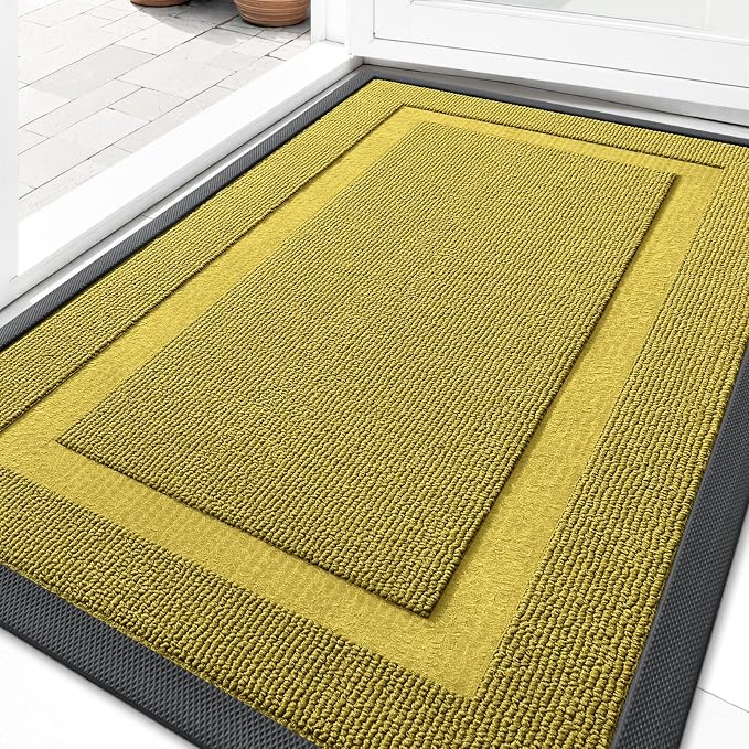 OLANLY Front Door Mat Indoor Outdoor Entrance, Waterproof All-Season,