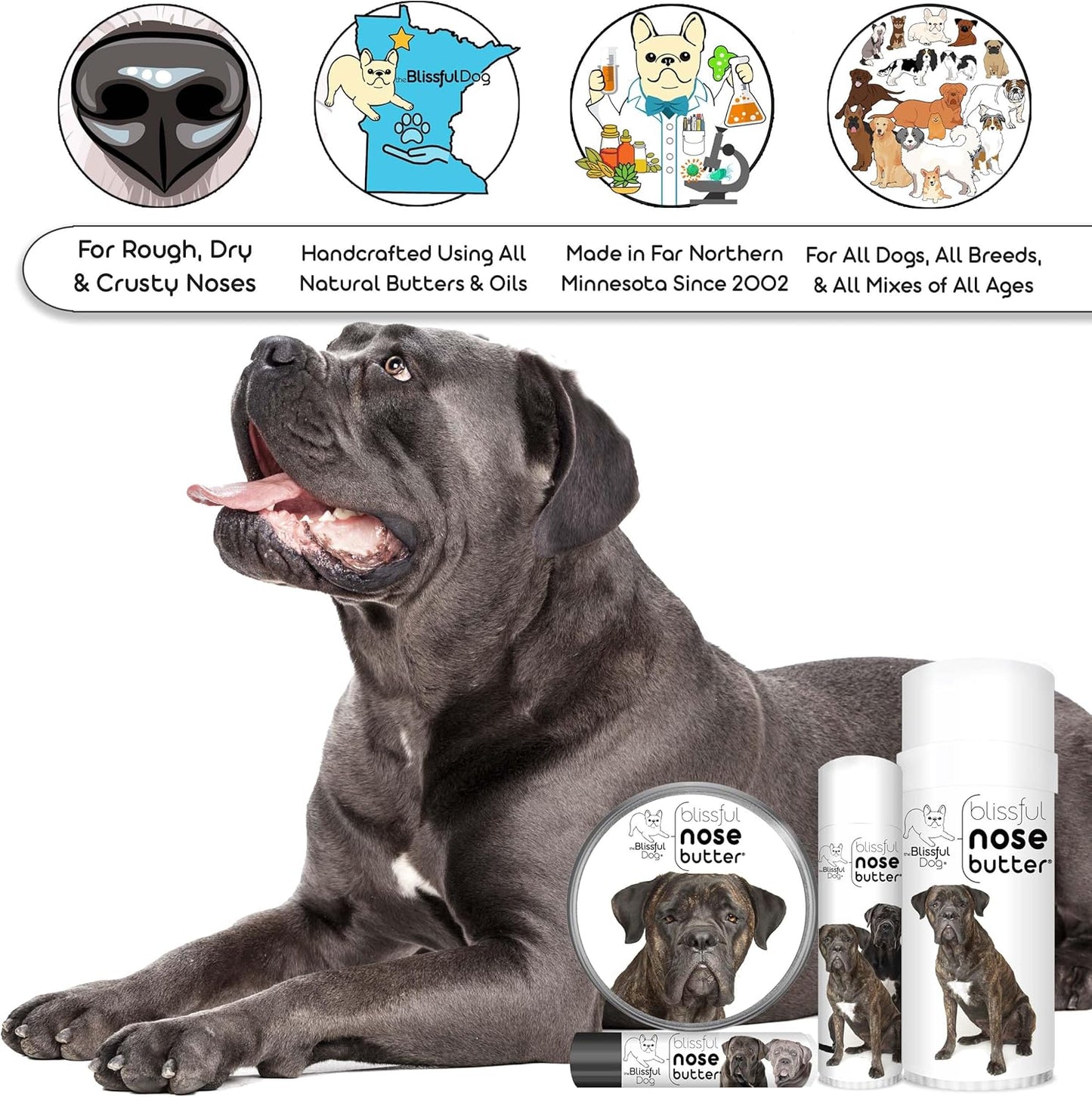 The Blissful Dog Cane Corso Unscented Nose Butter, 16oz