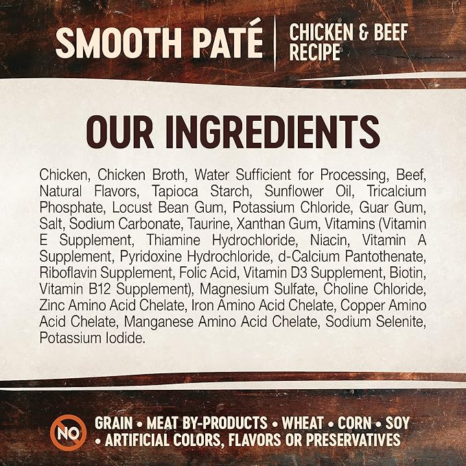 Wellness CORE Tiny Tasters Pate Adult Wet Cat Food, Natural, Protein-Rich, Grain Free, 1.75 Ounce Pouch, 12 Pack (Chicken & Beef)