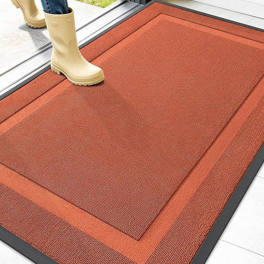 OLANLY Front Door Mat Indoor Outdoor Entrance, Waterproof All-Season,
