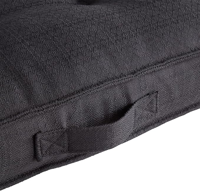 South Pine Porch Mila Square Tufted Pillow Style Dog Bed, Black, Large (40" x 40")