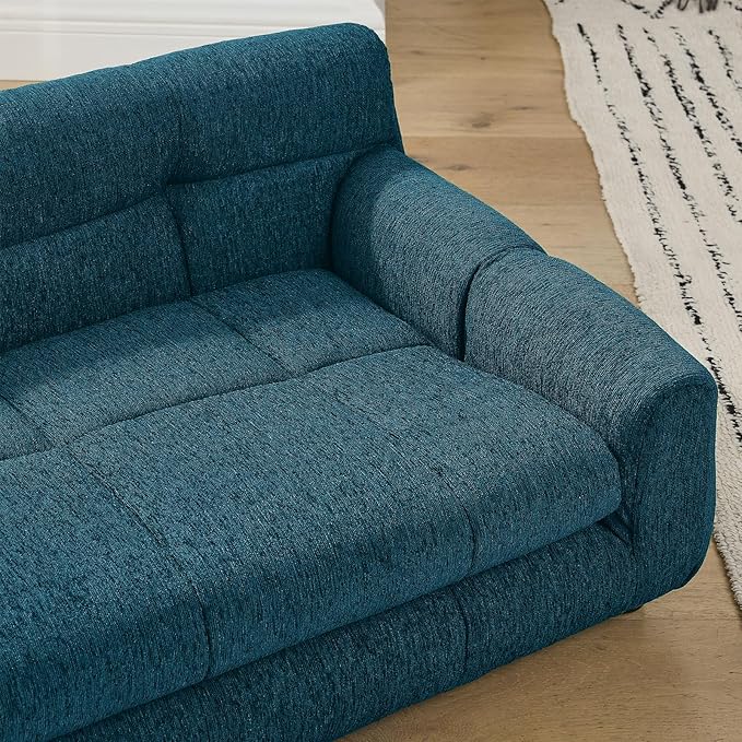 38" Pet Sofa Couch for Small and Medium Dogs, Soft Foam Cushion Dog Couch with Backrest & Armrests, Short Leg Stable Design, Durable Linen Fabric Pet Bed, Modern Style