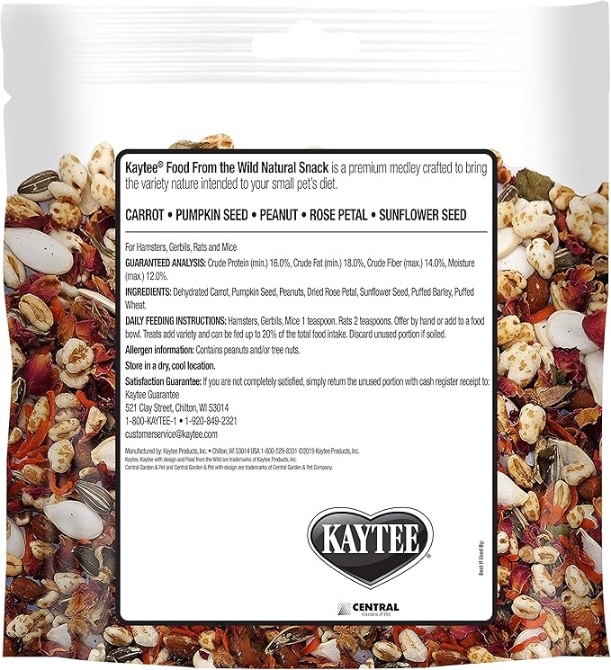 Kaytee Food, Small Pet Snack | Natural | For Rodents | 2 Ounces | Pack of 2