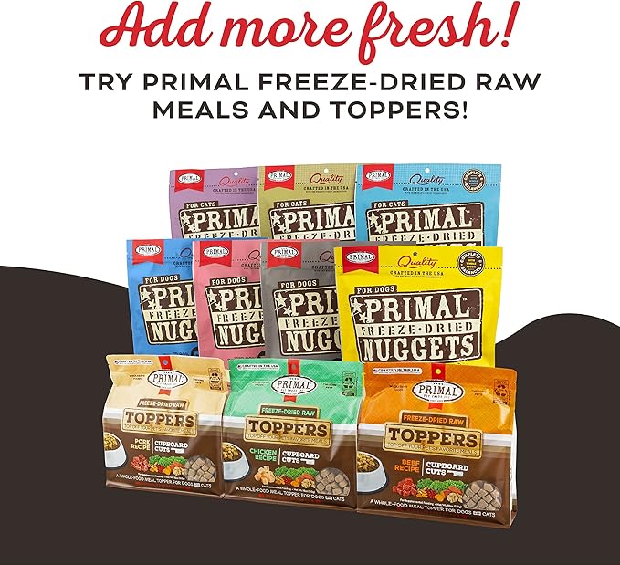 Primal Freeze Dried Dog Treats, Chicken with Pumpkin & Goat Milk, Grain Free Training Treats for Dogs, 2 oz