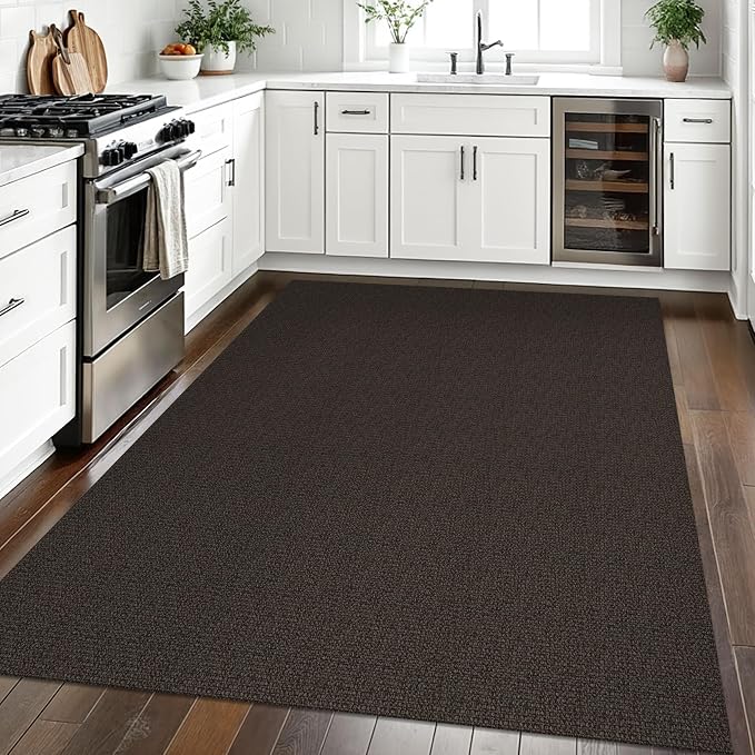 EARTHALL Washable Area Rugs 5x7 Ft Non Slip Living Room Rugs Cotton Rubber