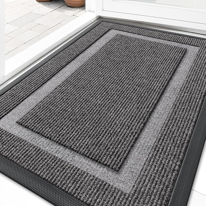 OLANLY Front Door Mat Indoor Outdoor Entrance, Waterproof All-Season,