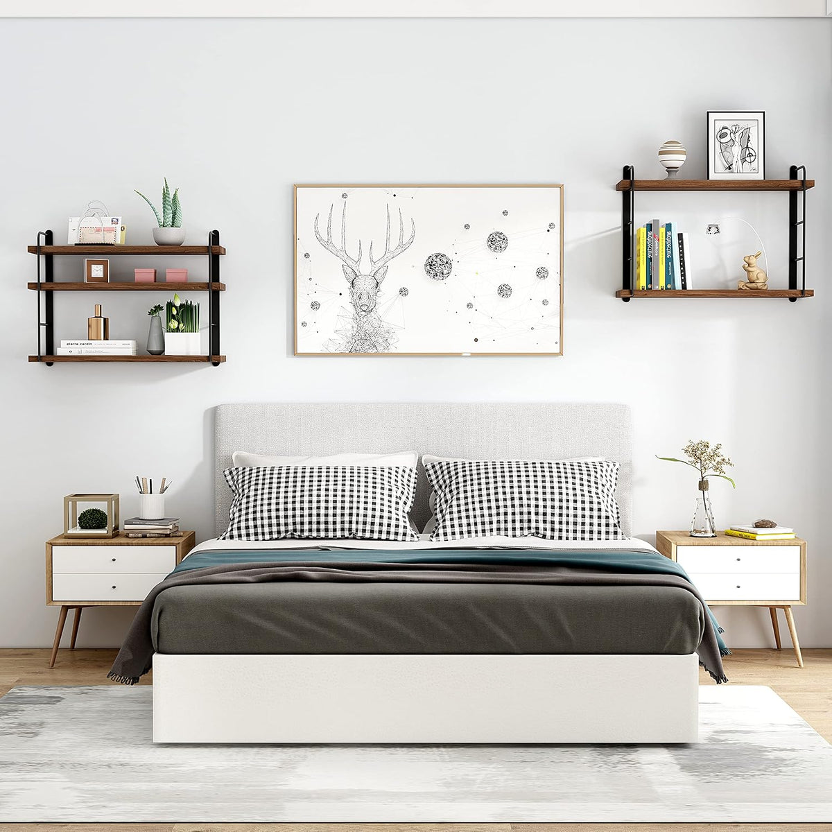 MXCSE Shelves on Wall, Floating Bookshelves, Shelves for Room Wall (Brown)