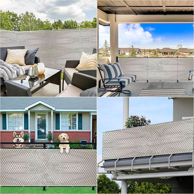 Privacy Screen 2.8' x 6.6' Durable and UV Resistant Patio Privacy Screens