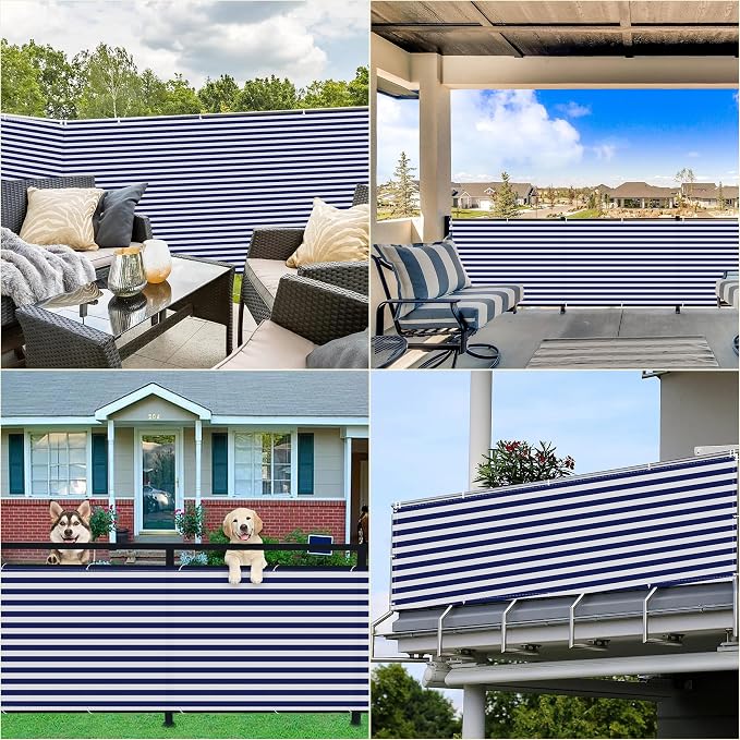 Fence Privacy Screen 2.8' x 9.8' UV Protection Weather-Resistant Outdoor