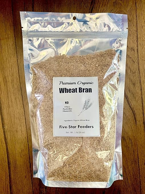 Wheat Bran Bedding & Gutload for Mealworms, Superworms, and Feeder Insects – 4 lb (64 oz) by Five-Star Feeders