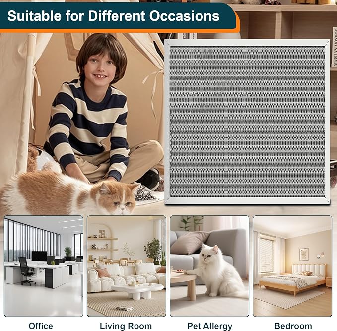 20x30x1 Reusable Air Filter, MERV 8, Permanent Electrostatic Air Filter