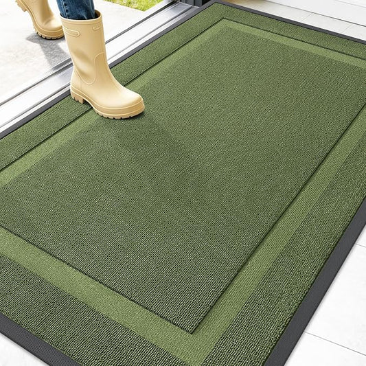 OLANLY Front Door Mat Indoor Outdoor Entrance, Waterproof All-Season,