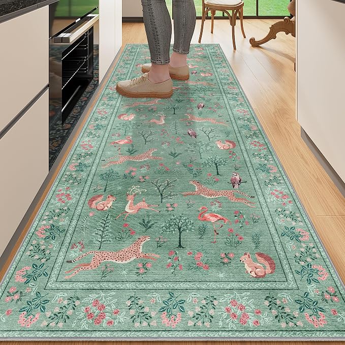 DUKINO 2x6 Rug for Hallway, Washable Kitchen Runner Rug