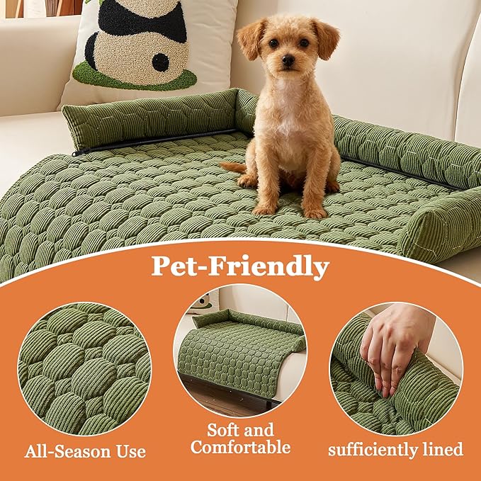 Dog Couch Bed Non Slip Dog Couch Cover Washable Non-Slip Pet Protector for Dogs & Cats, Soft Washable Dog Sofa Bed for Couch Sofa Chair & Bed