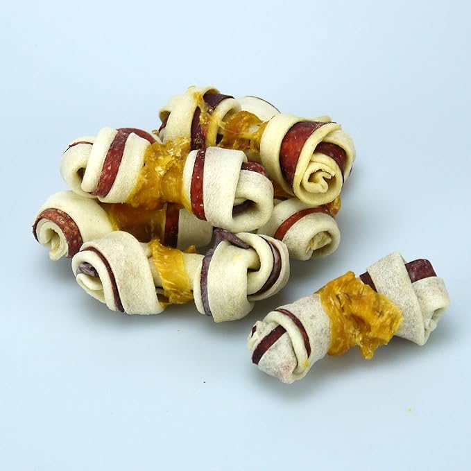 Good 'N' Fun Triple Flavor Mini Rawhide Chews, 7-Count
