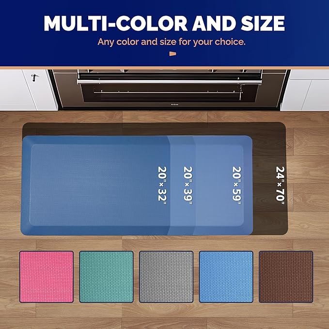 FEATOL Anti Fatigue Mat for Standing, 9/10 Extra Thick Ergonomic Standing Desk