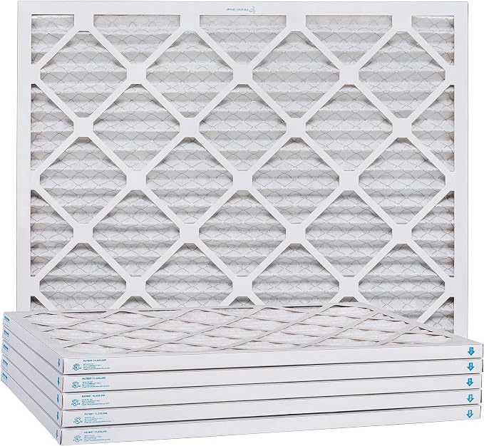 Aerostar 8x10x1 MERV 8, Pleated Air Filter, Box of 6, Made in the USA